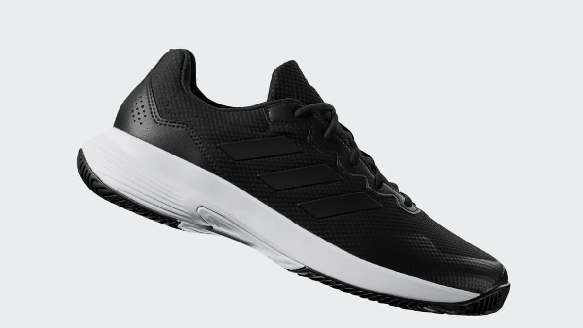 Adidas Men's Gamecourt 2.0 Tennis Shoes - Core Black / Core Black / Grey Four - Image 2