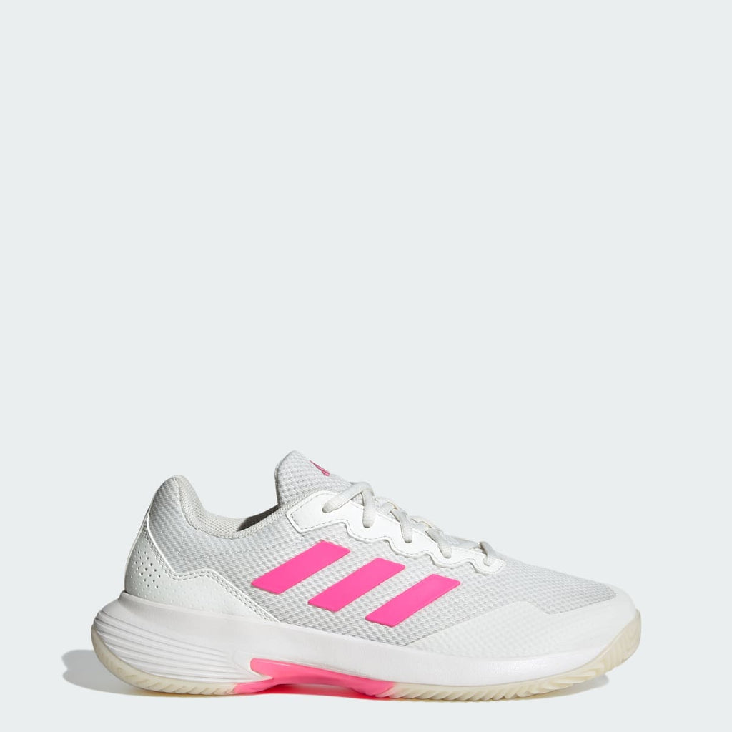 Adidas Women's Gamecourt 2.0 Tennis Shoes - Core White / Lucid Pink / Core Black - Image 1