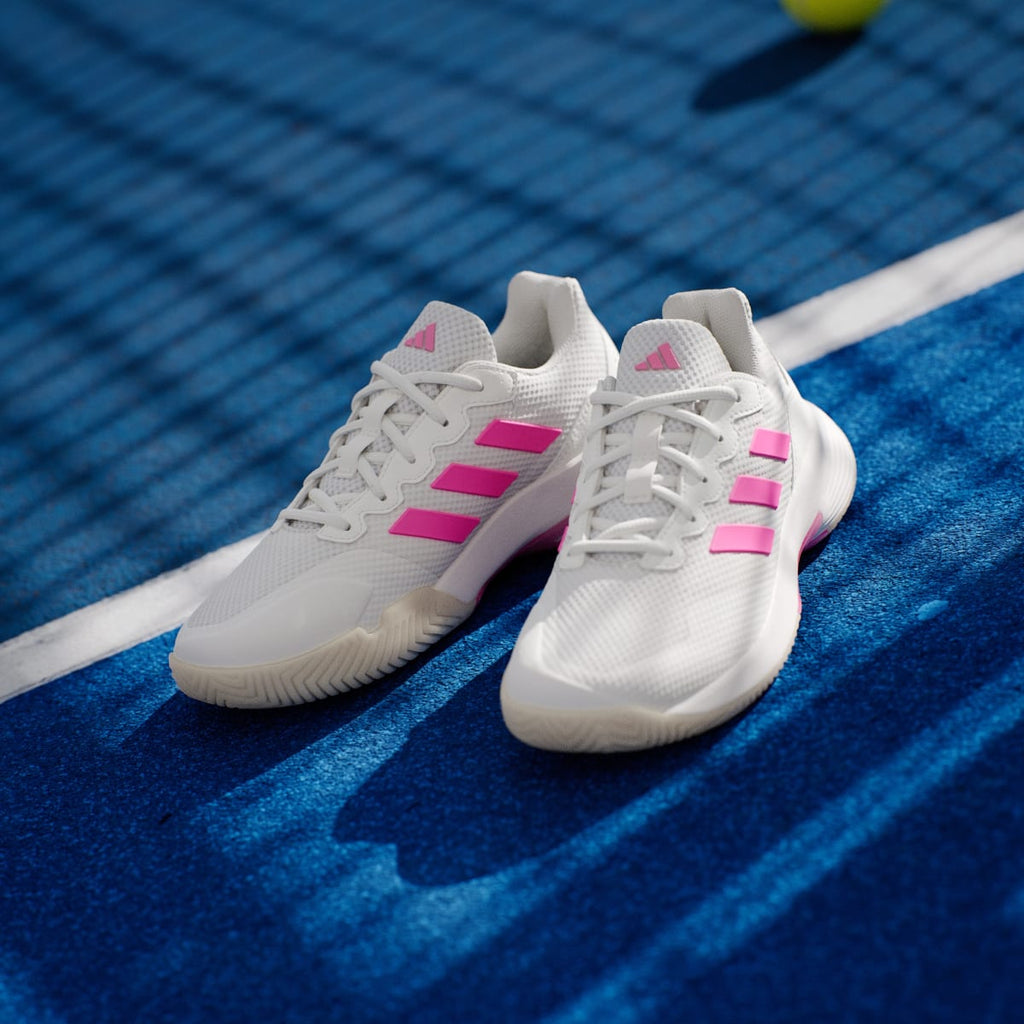 Adidas Women's Gamecourt 2.0 Tennis Shoes - Core White / Lucid Pink / Core Black - Image 5
