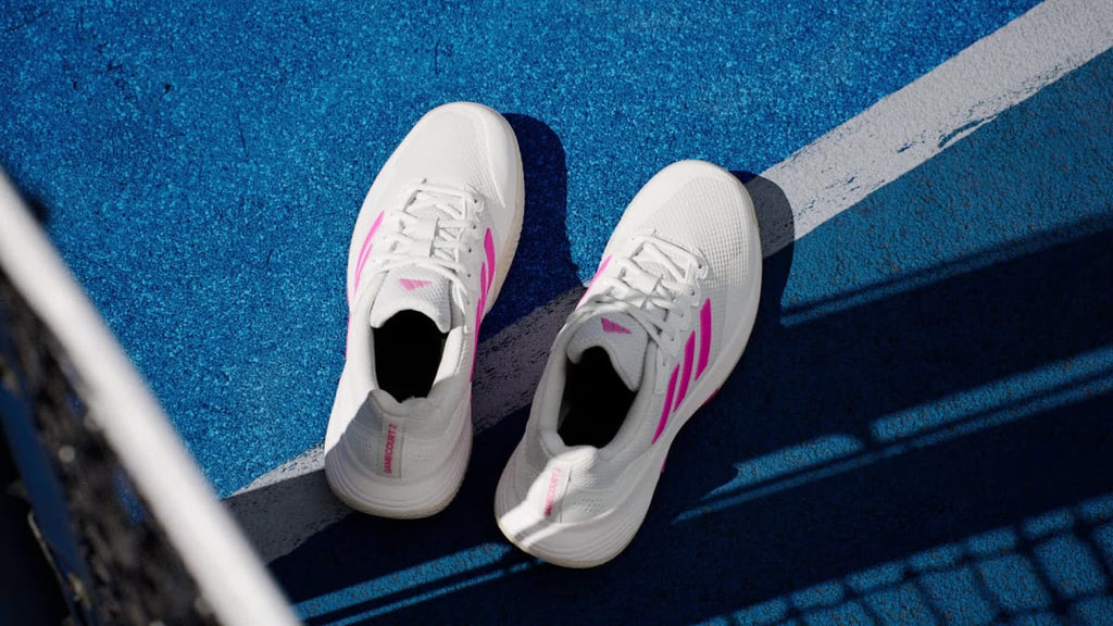 Adidas Women's Gamecourt 2.0 Tennis Shoes - Core White / Lucid Pink / Core Black - Image 2