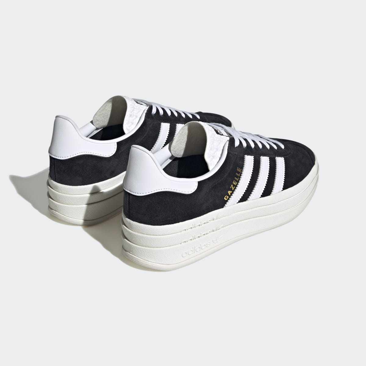 Adidas Women's Gazelle Bold Shoes - Core Black / Cloud White / Core White - Image 9