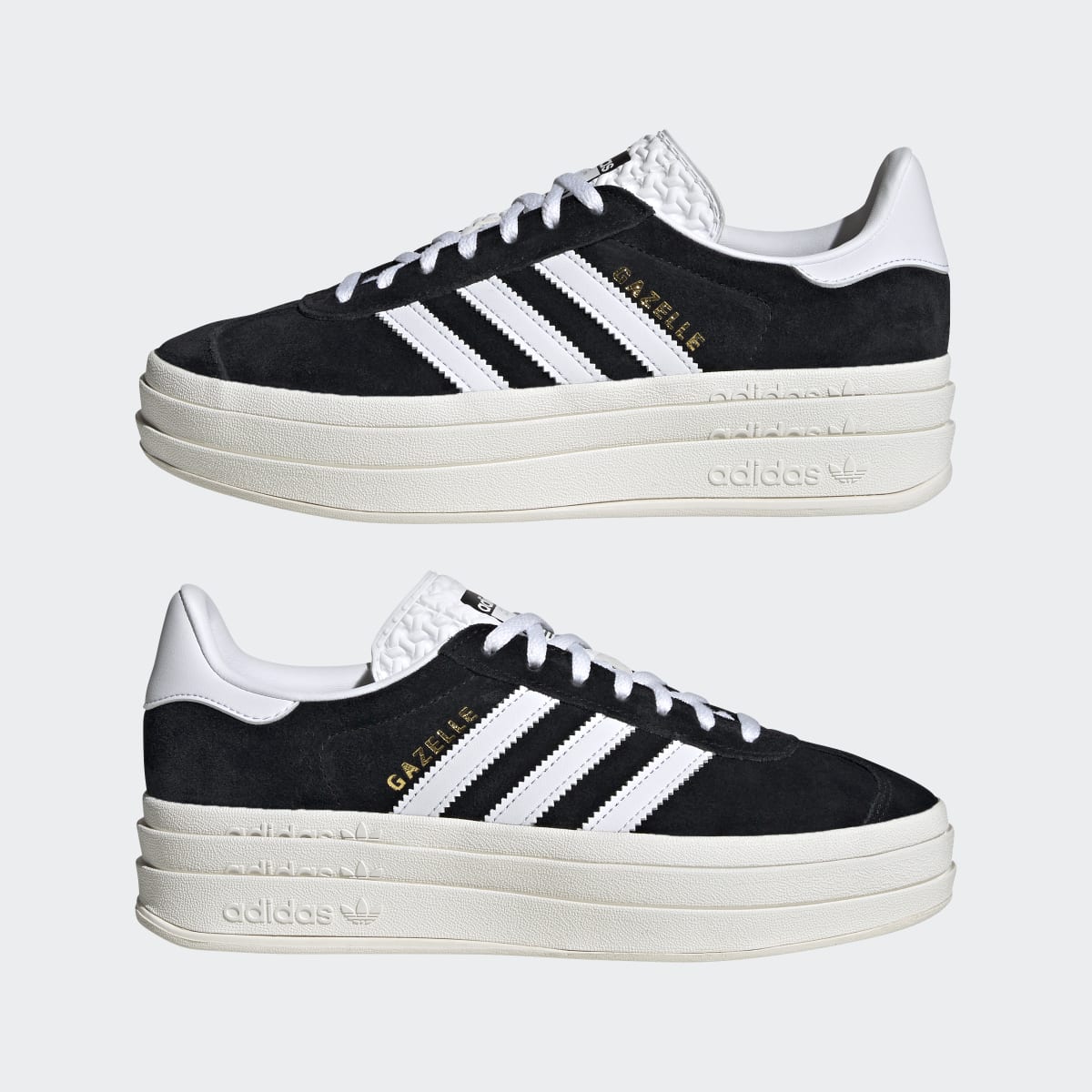 Adidas Women's Gazelle Bold Shoes - Core Black / Cloud White / Core White - Image 11