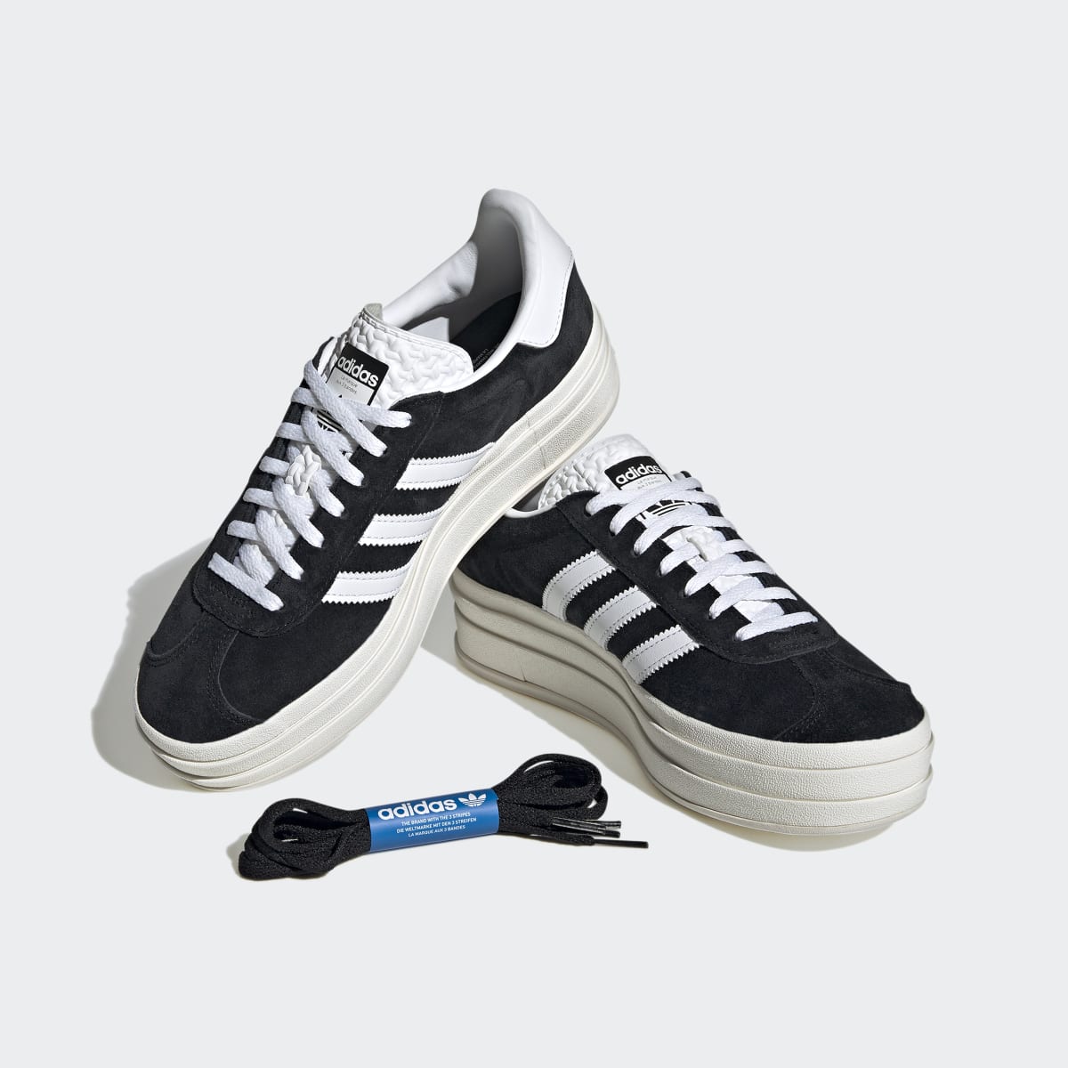 Adidas Women's Gazelle Bold Shoes - Core Black / Cloud White / Core White - Image 12