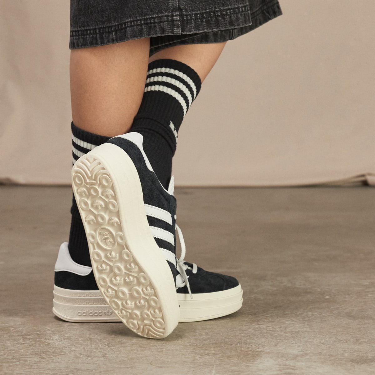 Adidas Women's Gazelle Bold Shoes - Core Black / Cloud White / Core White - Image 6