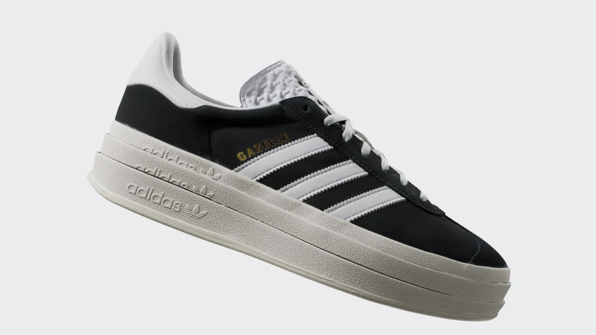 Adidas Women's Gazelle Bold Shoes - Core Black / Cloud White / Core White - Image 3