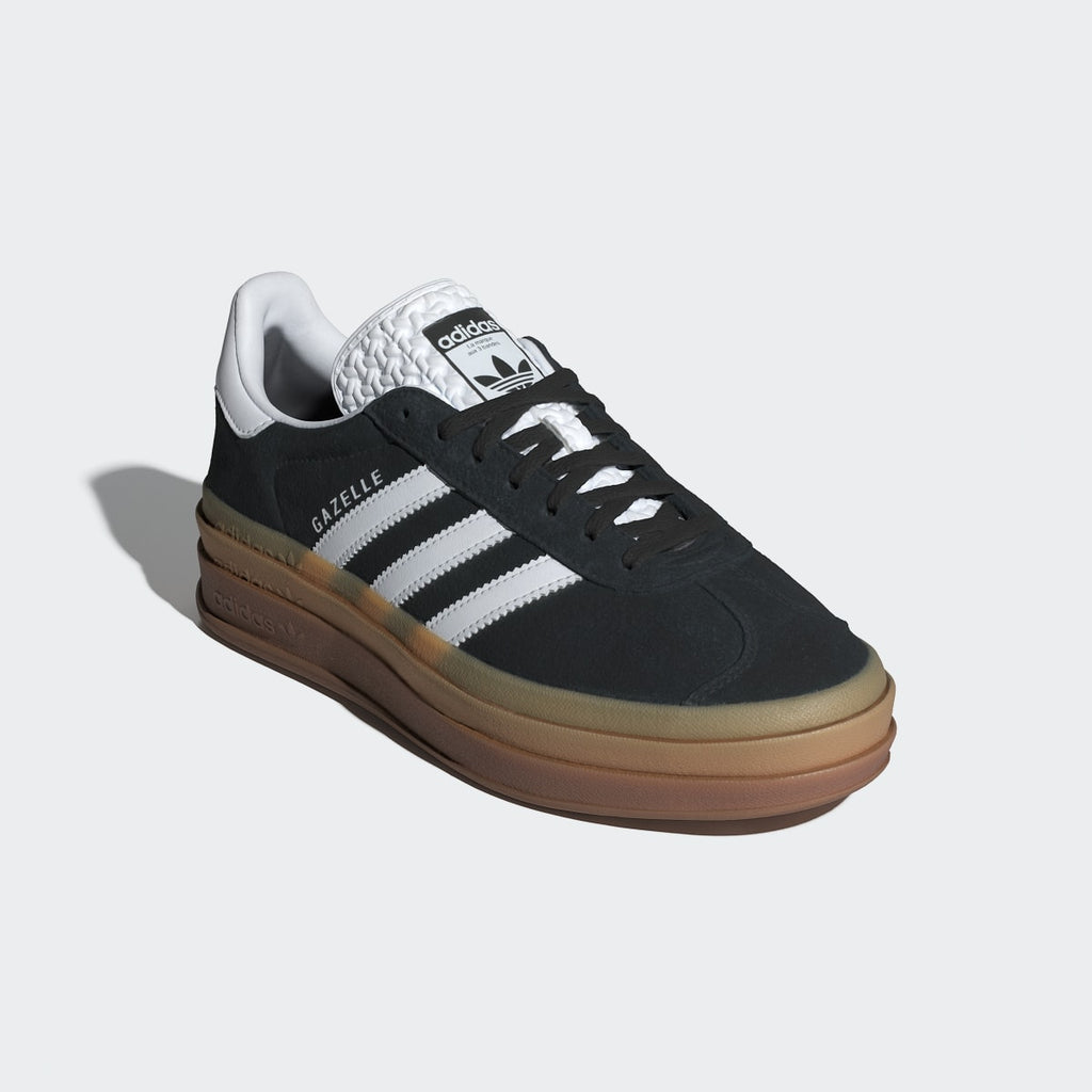 Adidas Women's Gazelle Bold Shoes - Core Black / Cloud White / Cloud White - Image 6