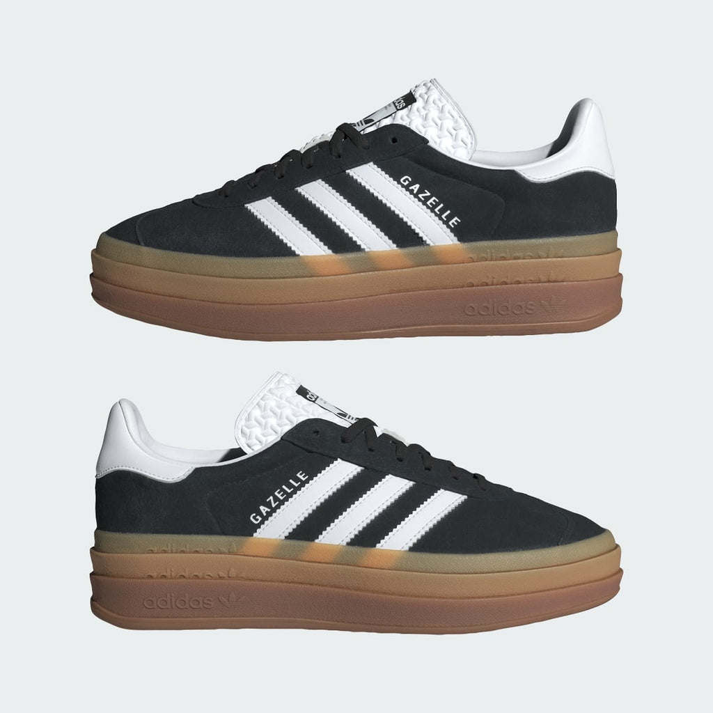 Adidas Women's Gazelle Bold Shoes - Core Black / Cloud White / Cloud White - Image 9