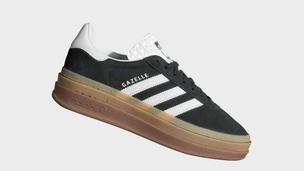 Adidas Women's Gazelle Bold Shoes - Core Black / Cloud White / Cloud White - Image 3
