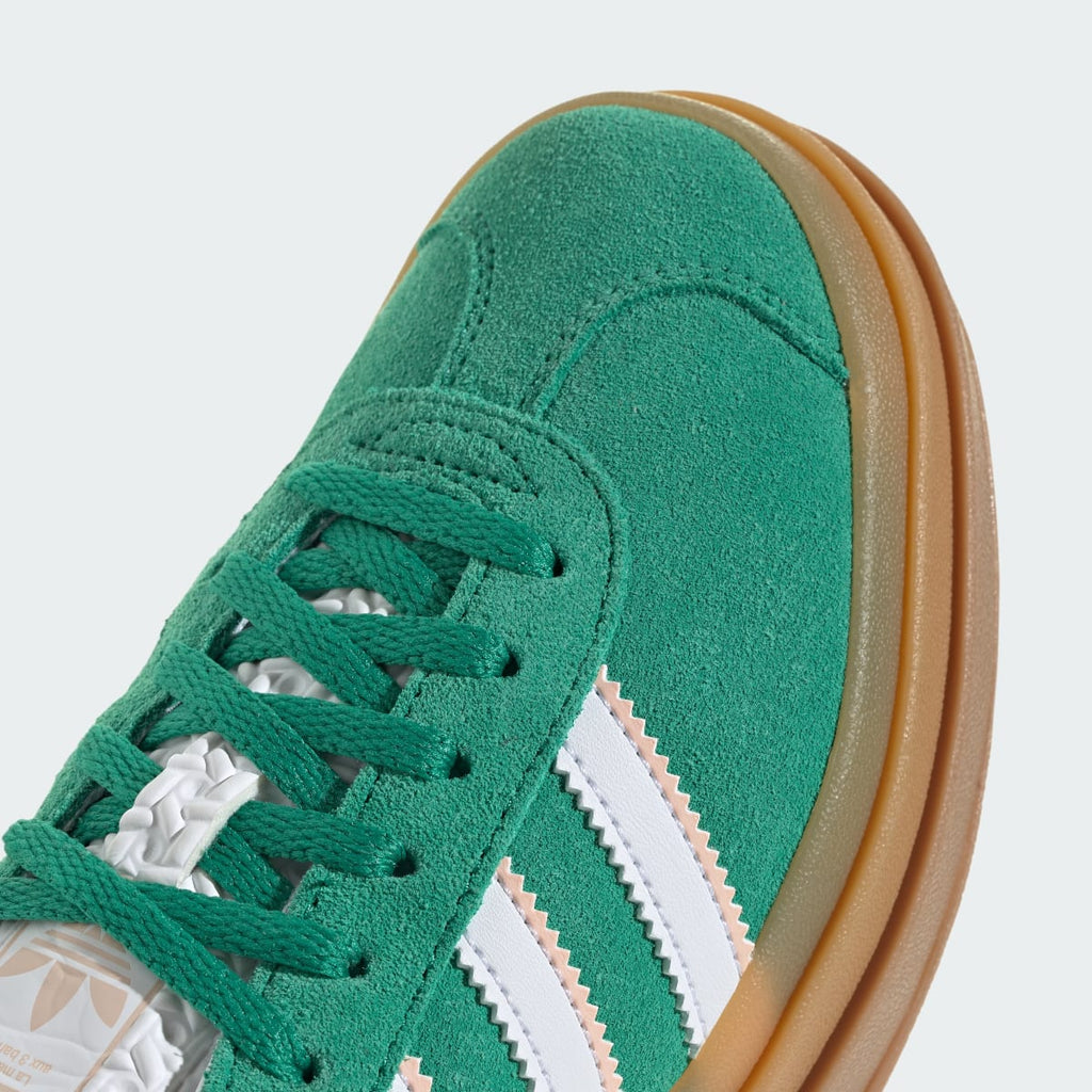 Adidas Kids' Gazelle Bold Shoes Kids - Bold Green / Cloud White / Gold Metallic - Image 8