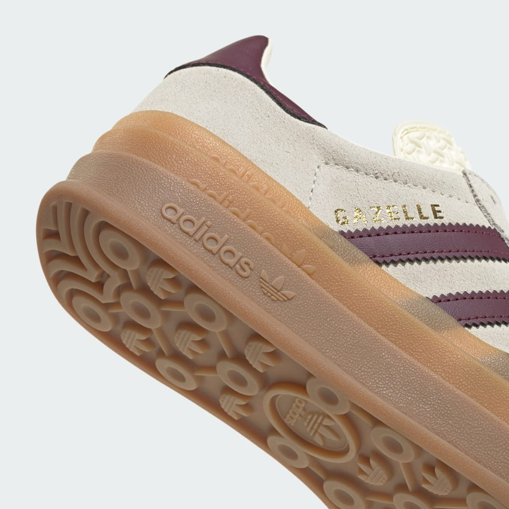 Adidas Kids' Gazelle Bold Shoes Kids - Cream White / Maroon / Gold Metallic - Image 8