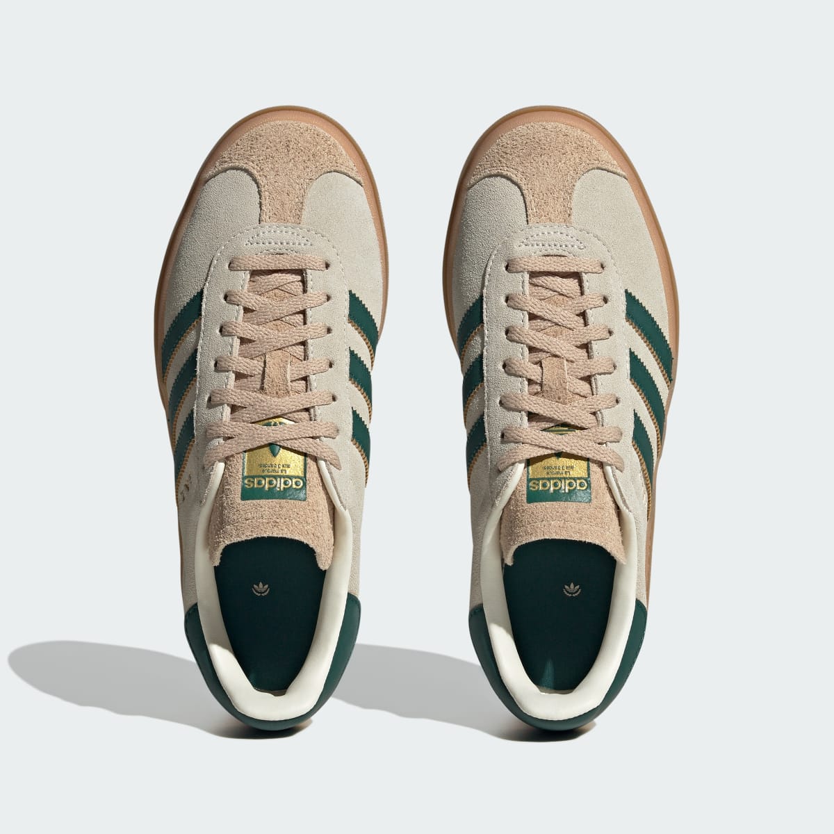 Adidas Women's Gazelle Bold Shoes - Cream White / Collegiate Green / Magic Beige - Image 5