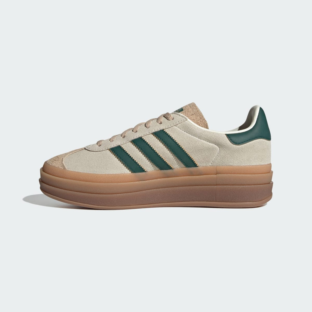 Adidas Women's Gazelle Bold Shoes - Cream White / Collegiate Green / Magic Beige - Image 9