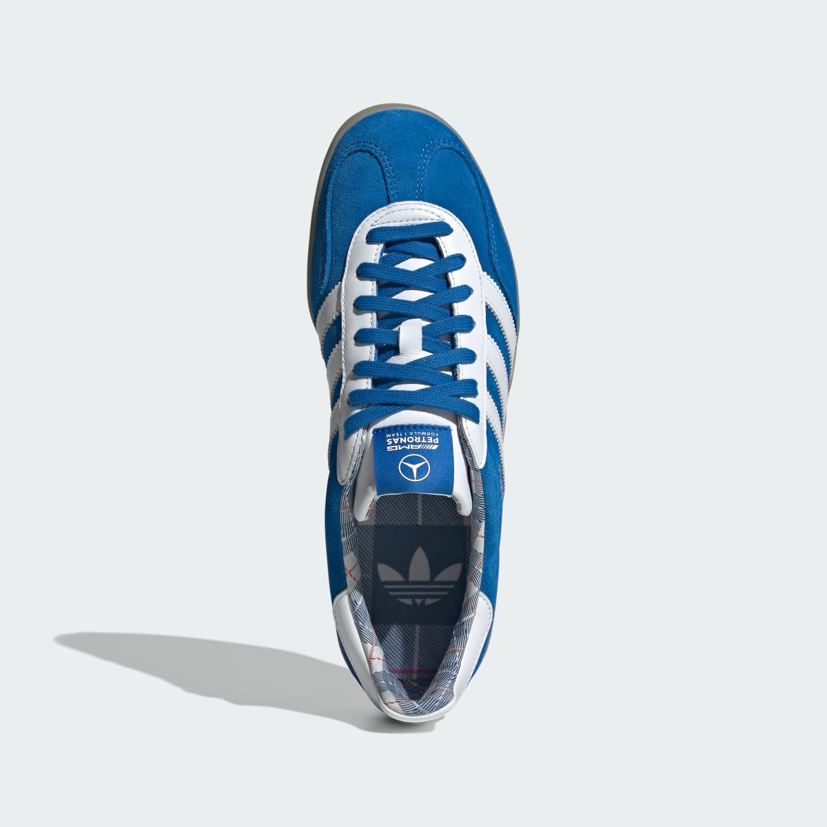Adidas Men's Gazelle Indoor Mercedes AMG Petronas F1 Team Shoes - Blue Bird / Cloud White / Gum - Image 2