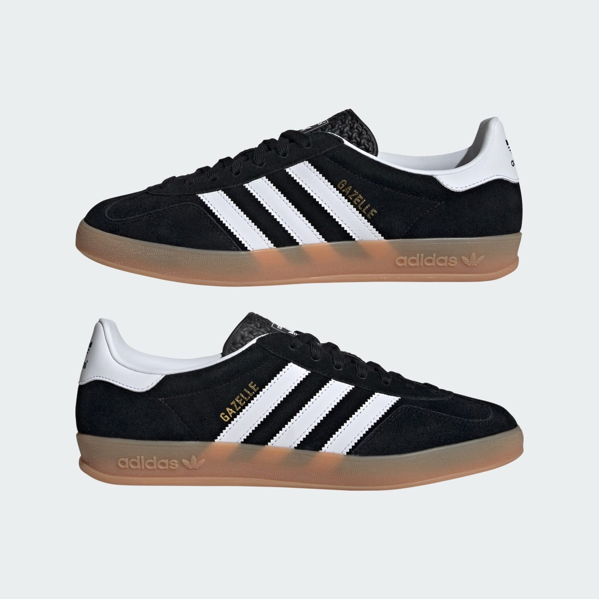 Adidas Men's Gazelle Indoor Shoes - Core Black / Cloud White / Gum - Image 8