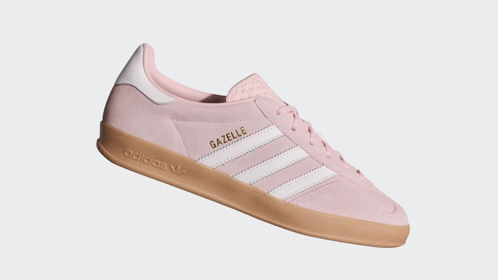 Adidas Women's Gazelle Indoor Shoes - Sandy Pink / Cloud White / Gum - Image 3