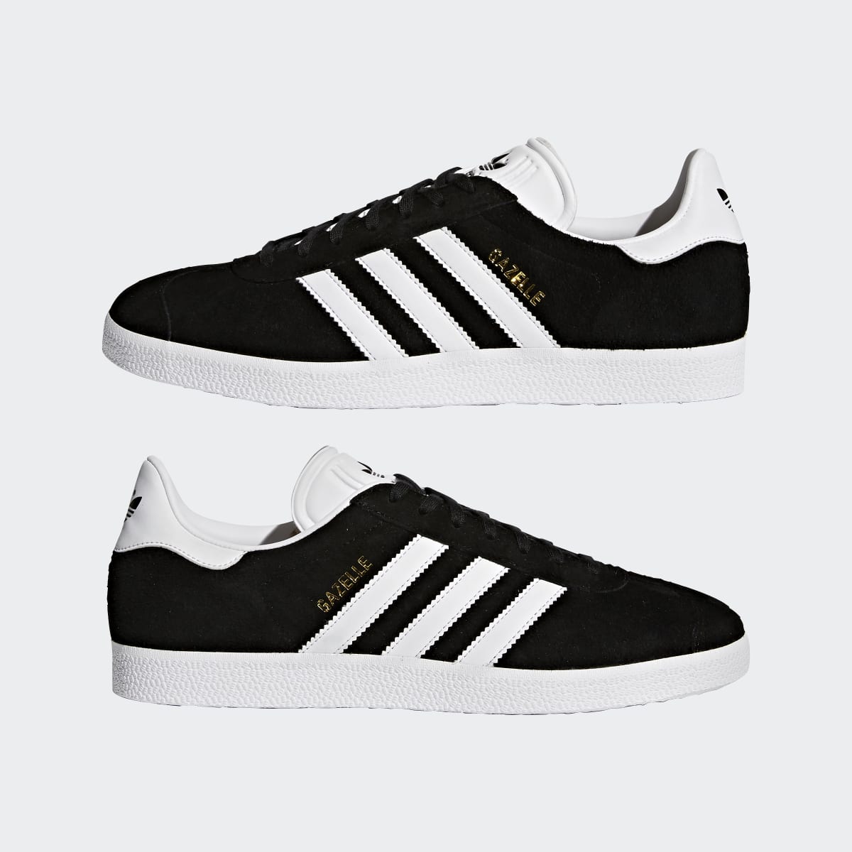 Adidas Men's Gazelle Shoes - Core Black / White / Gold Metallic - Image 9