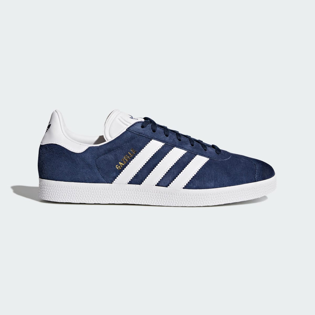 Adidas Men's Gazelle Shoes - Collegiate Navy / White / Gold Metallic - Image 1