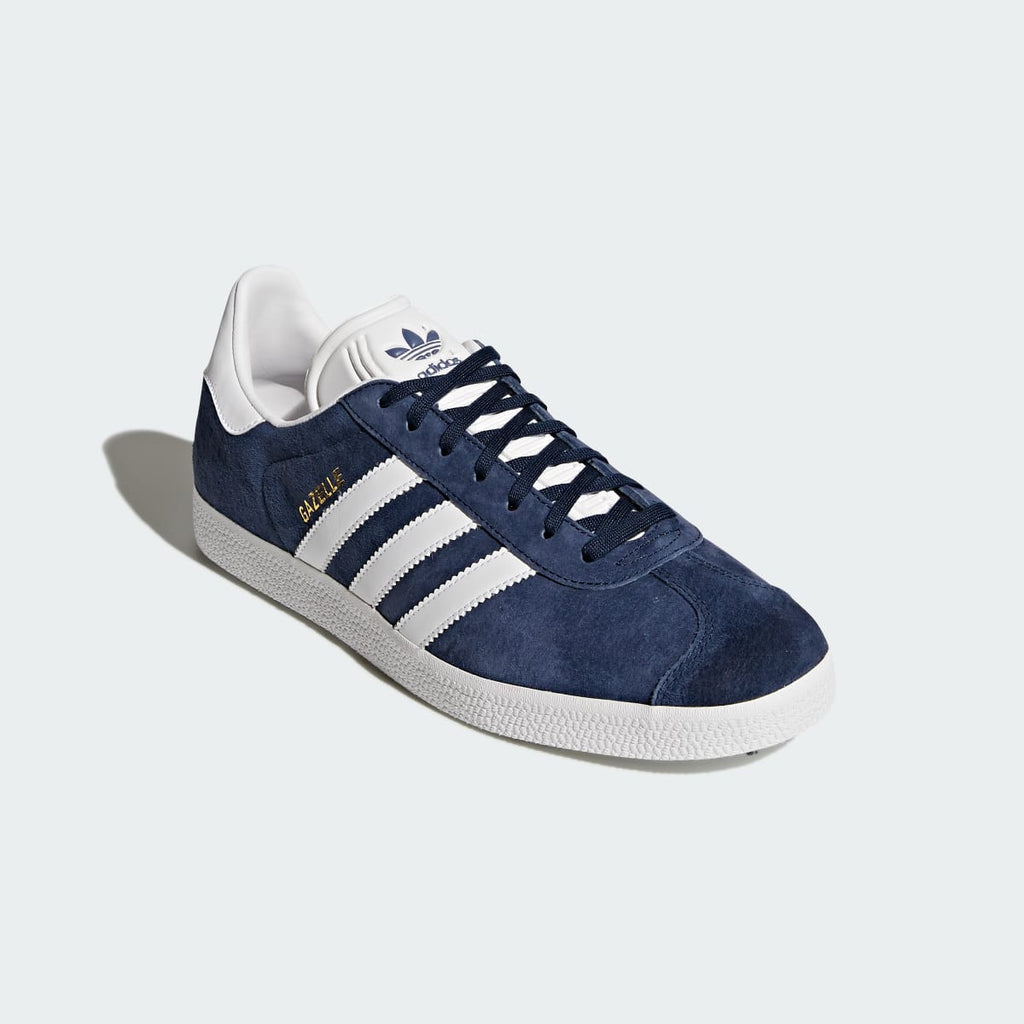 Adidas Men's Gazelle Shoes - Collegiate Navy / White / Gold Metallic - Image 5