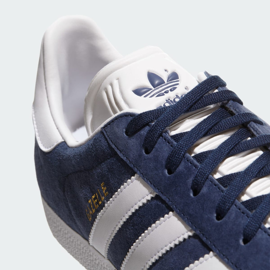 Adidas Women's Gazelle Shoes - Collegiate Navy / White / Gold Metallic - Image 9