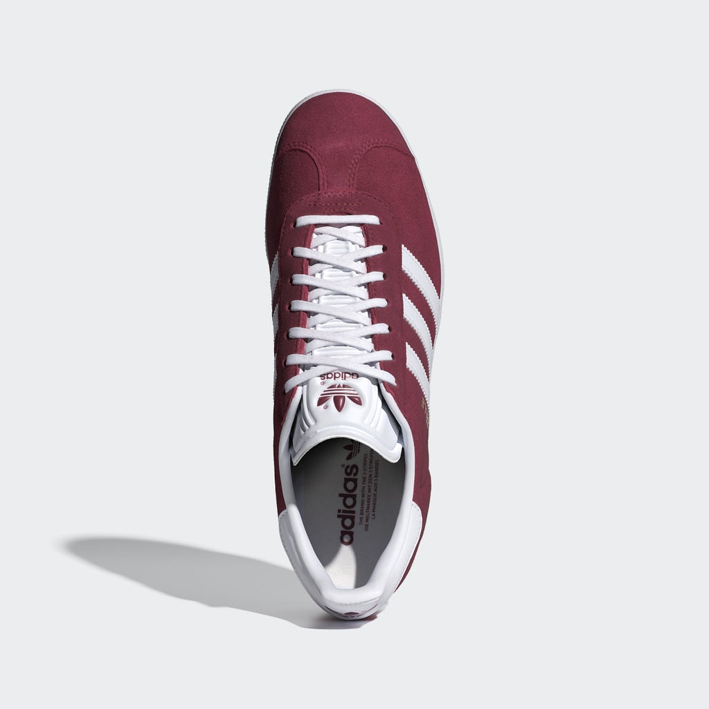Adidas Men's Gazelle Shoes - Collegiate Burgundy / Cloud White / Gold Metallic - Image 3