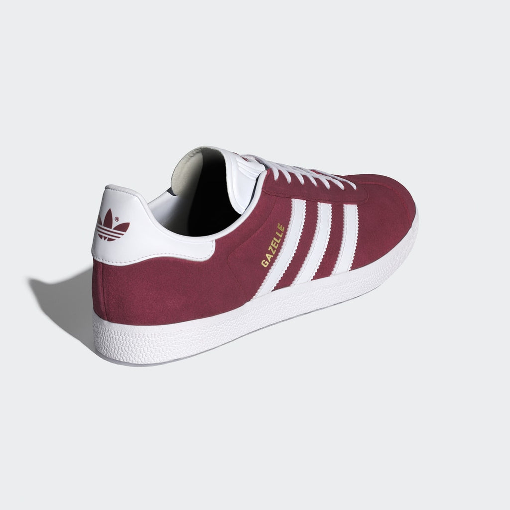 Adidas Men's Gazelle Shoes - Collegiate Burgundy / Cloud White / Gold Metallic - Image 6