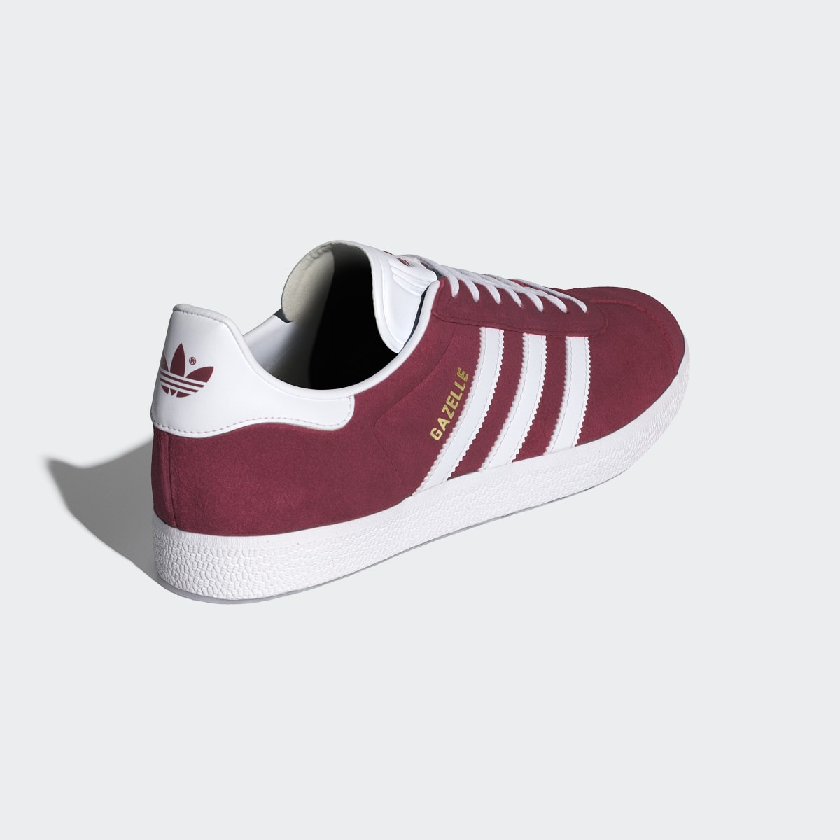 Adidas Men's Gazelle Shoes - Collegiate Burgundy / Cloud White / Gold Metallic - Image 6