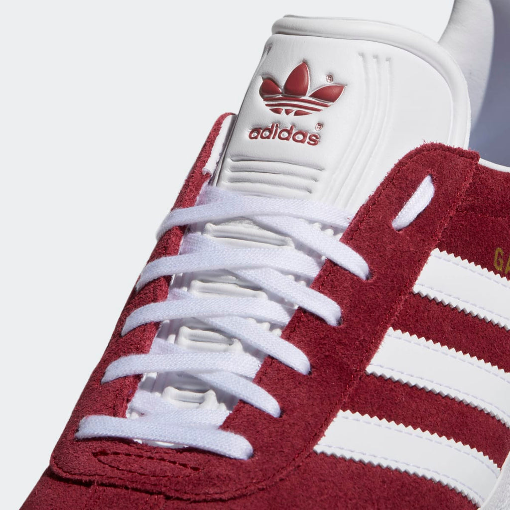 Adidas Men's Gazelle Shoes - Collegiate Burgundy / Cloud White / Gold Metallic - Image 11