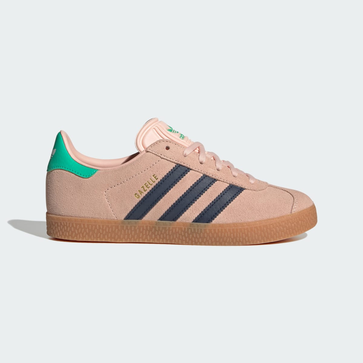 Adidas Kids' Gazelle Shoes - Blush Pink / Night Indigo / Hi-Res Green - Image 1