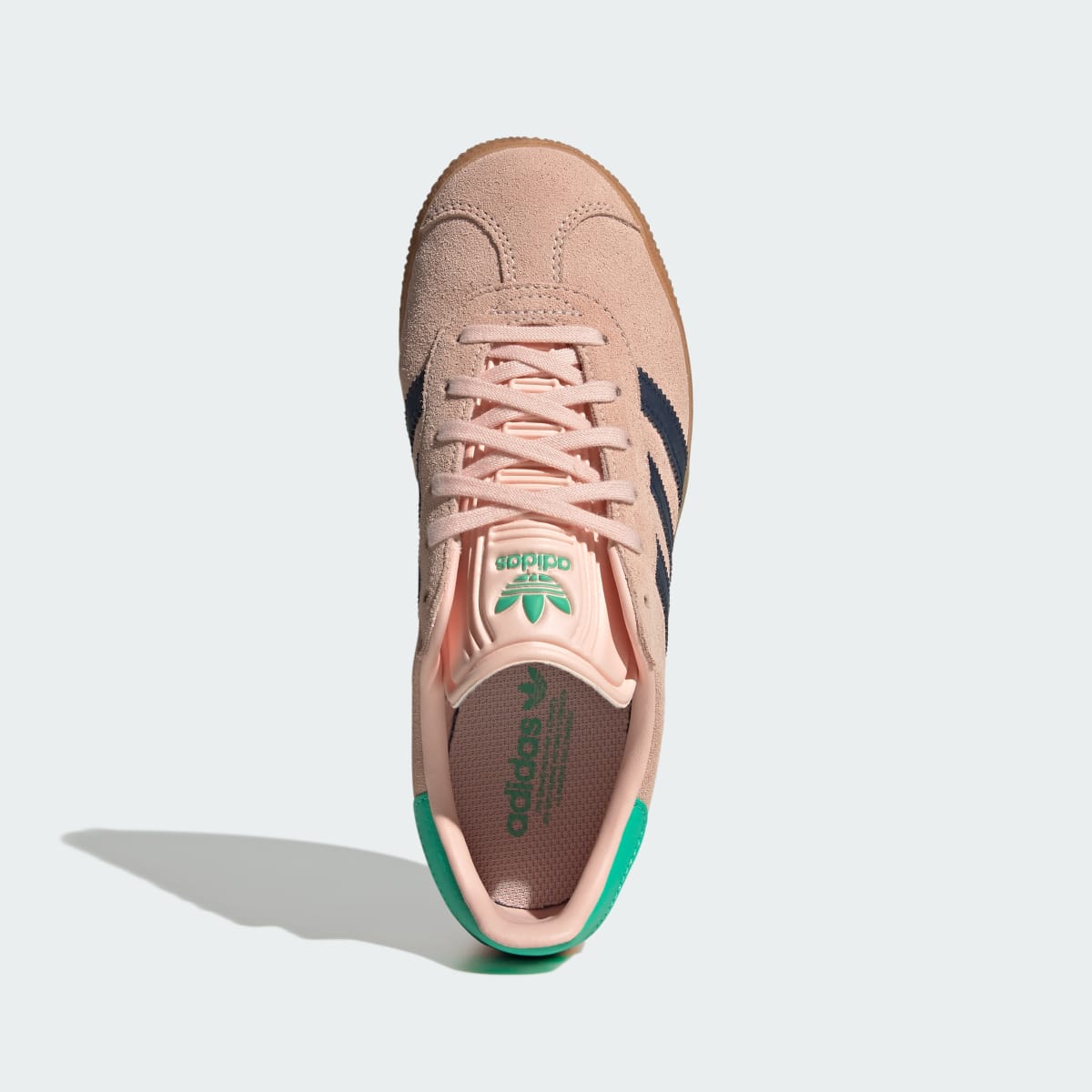 Adidas Kids' Gazelle Shoes - Blush Pink / Night Indigo / Hi-Res Green - Image 2