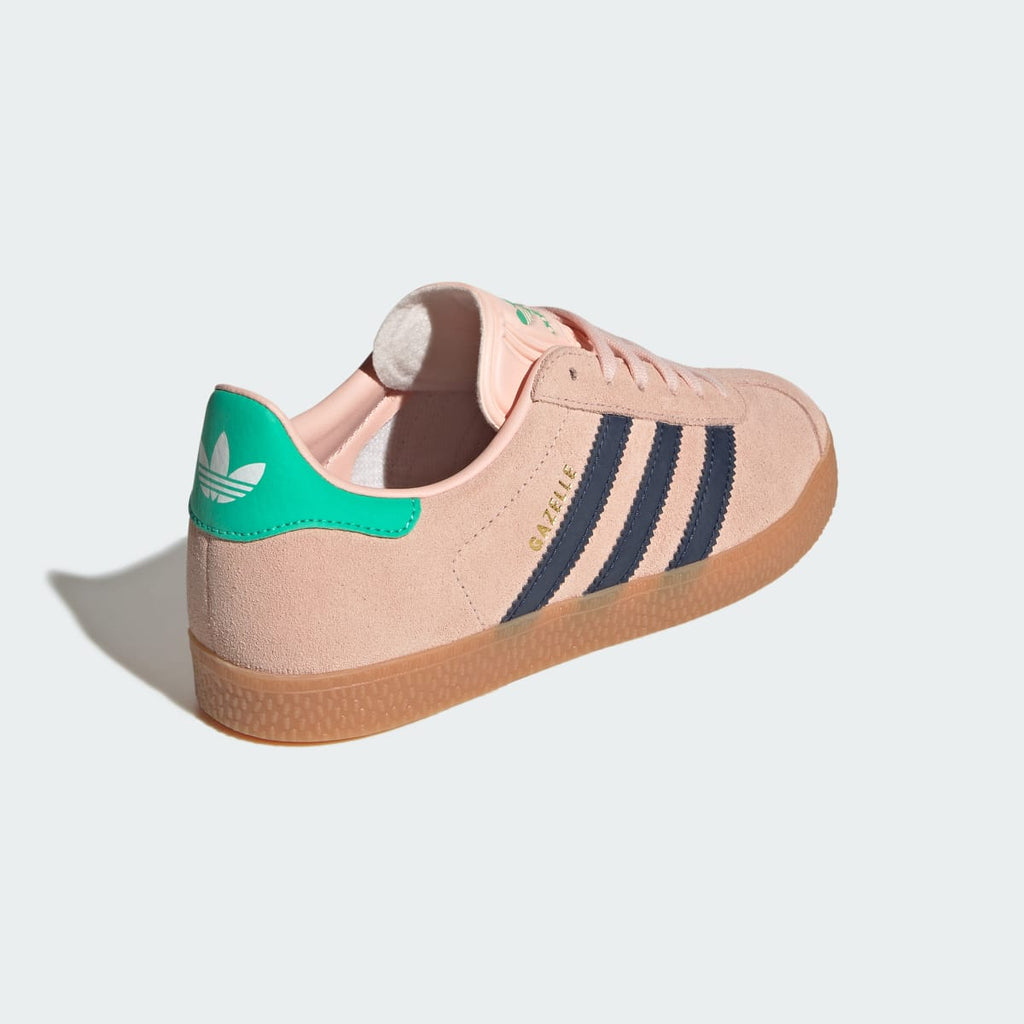 Adidas Kids' Gazelle Shoes - Blush Pink / Night Indigo / Hi-Res Green - Image 5
