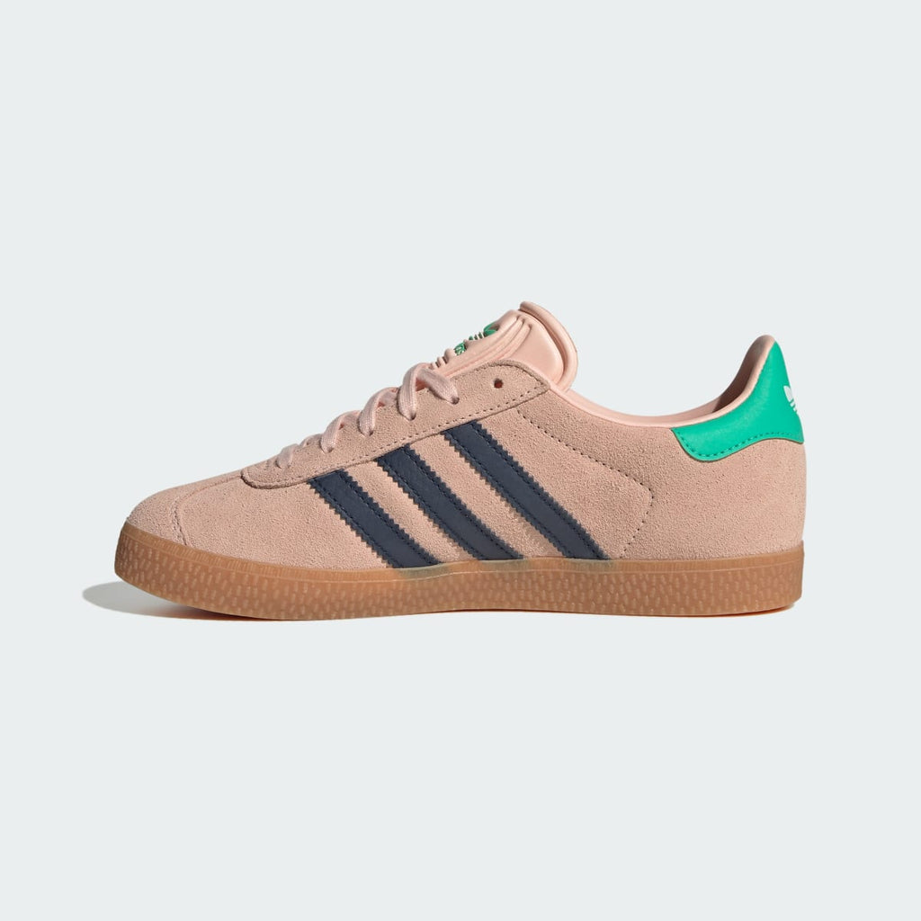Adidas Kids' Gazelle Shoes - Blush Pink / Night Indigo / Hi-Res Green - Image 6