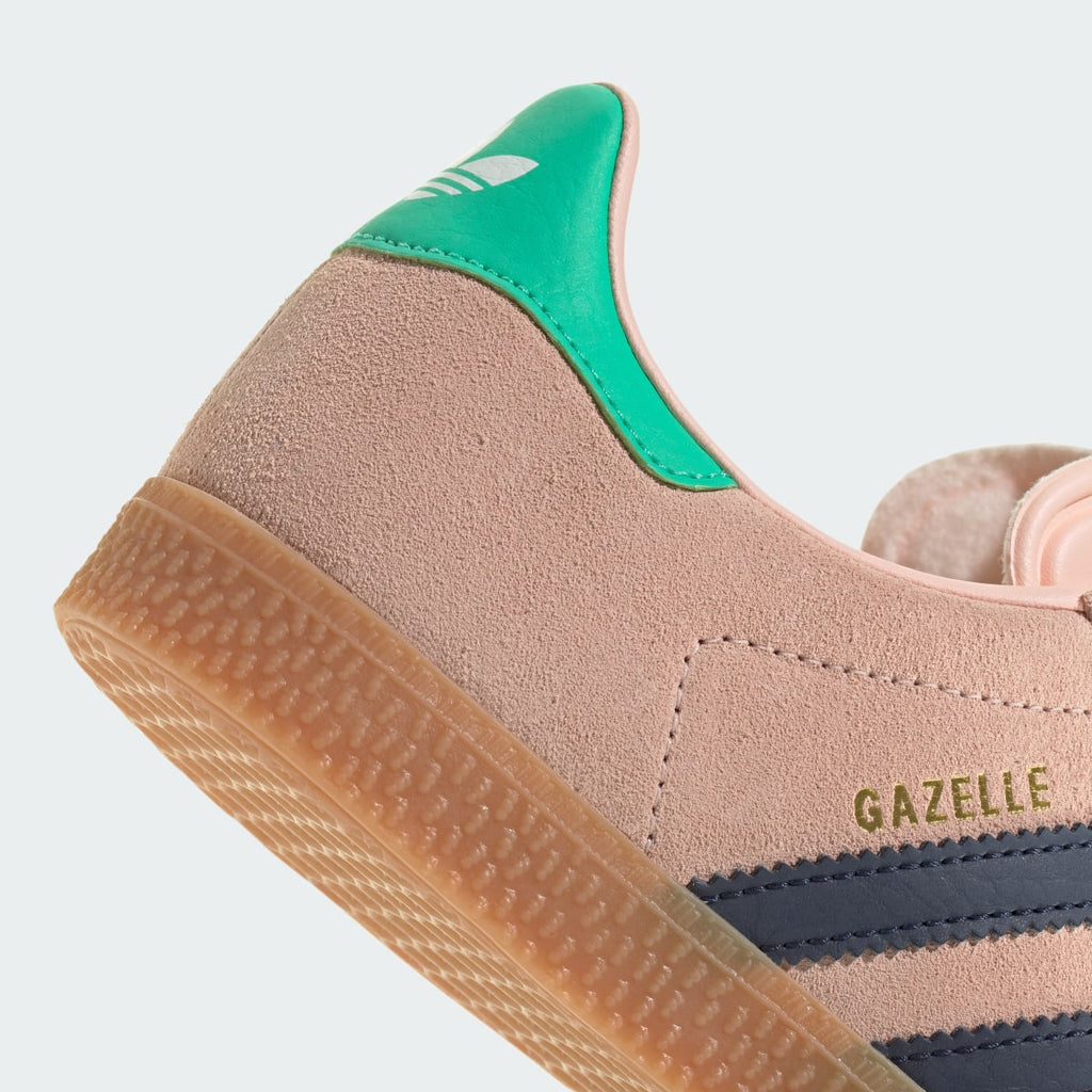 Adidas Kids' Gazelle Shoes - Blush Pink / Night Indigo / Hi-Res Green - Image 9