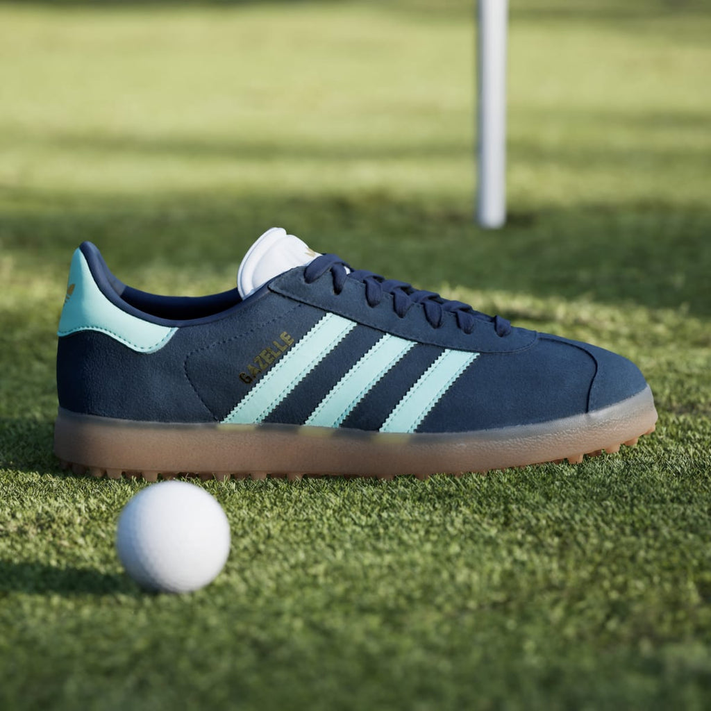 Adidas Women's Gazelle Spikeless Golf Shoes - Night Indigo / Clear Mint / Cloud White - Image 3