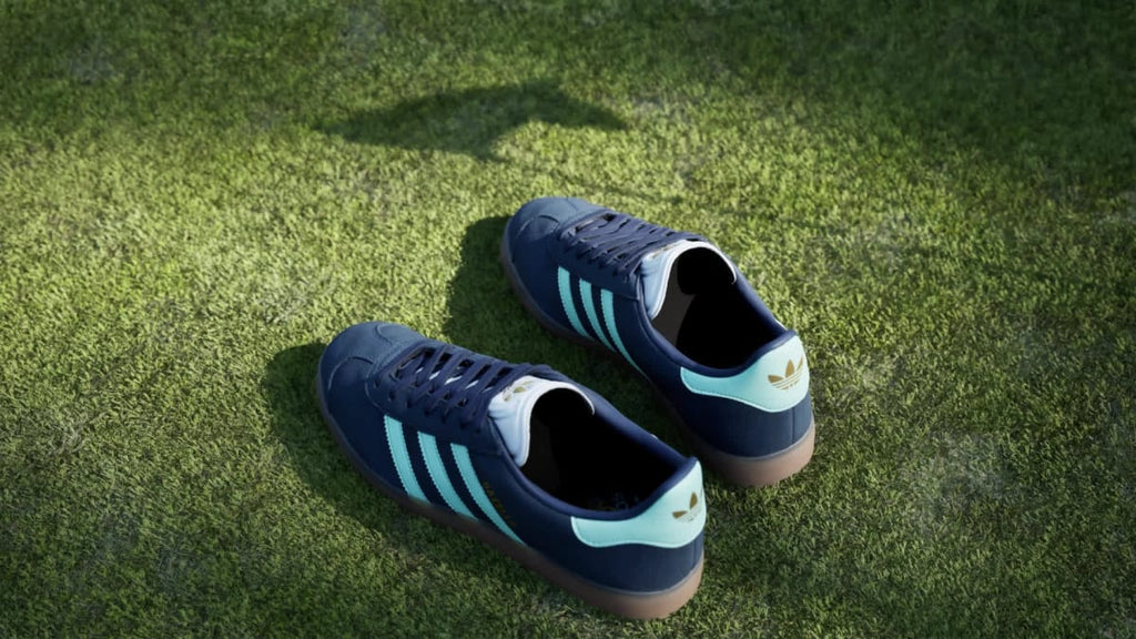 Adidas Men's Gazelle Spikeless Golf Shoes - Night Indigo / Clear Mint / Cloud White - Image 2