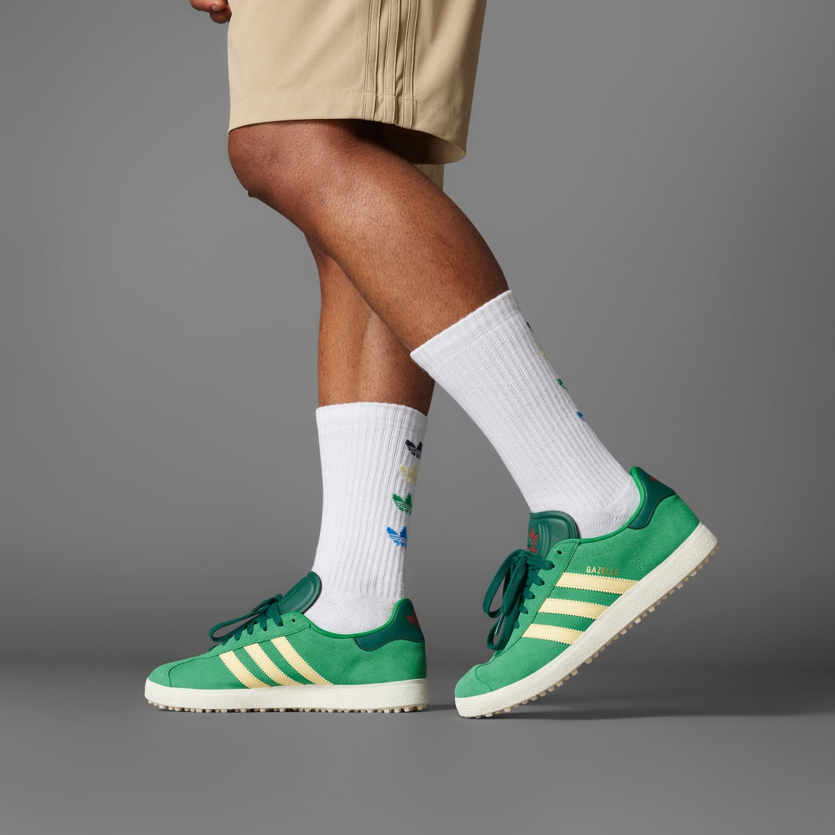 Adidas Men's Gazelle Spikeless Golf Shoes - Green / Almost Yellow / Collegiate Green - Image 12