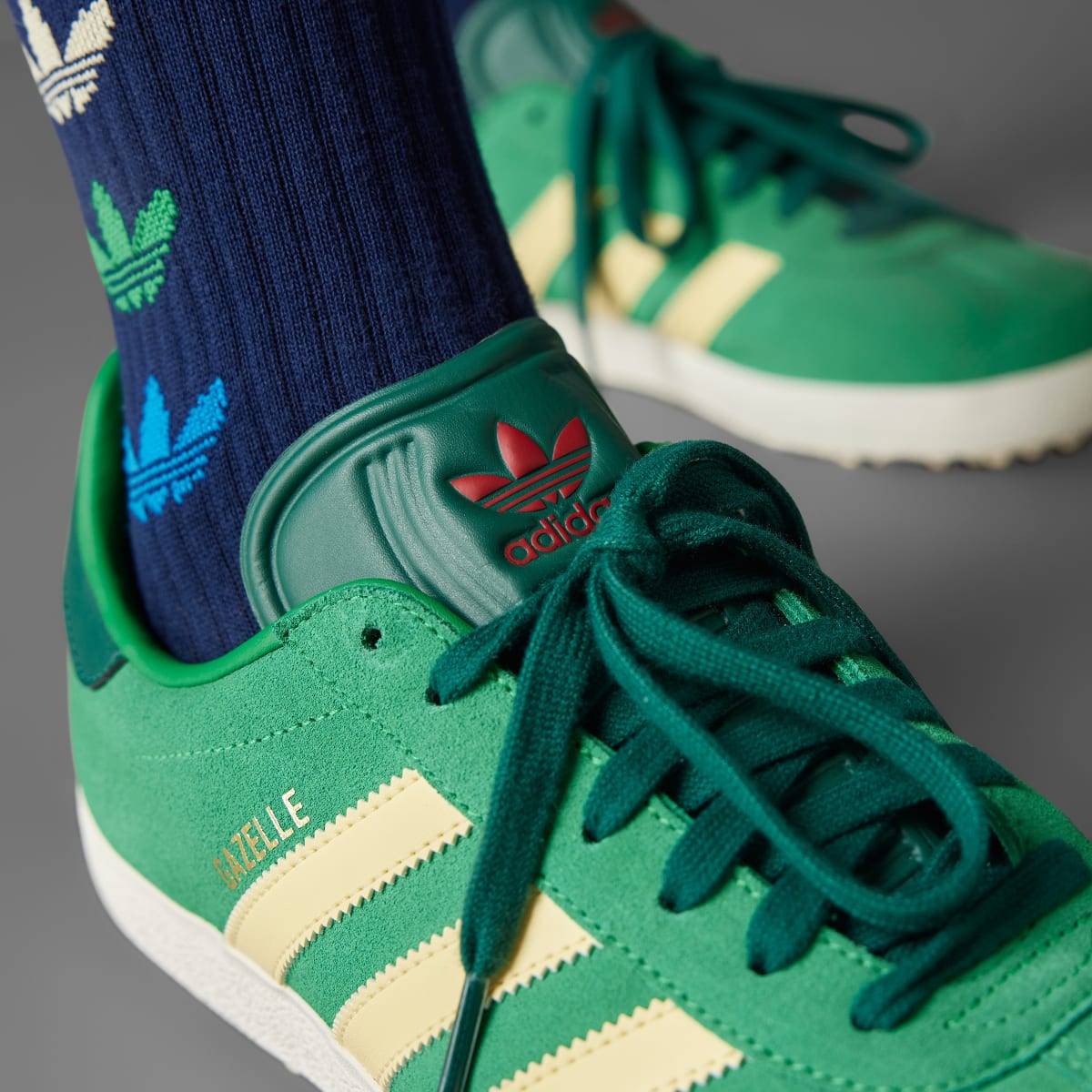 Adidas Women's Gazelle Spikeless Golf Shoes - Green / Almost Yellow / Collegiate Green - Image 5