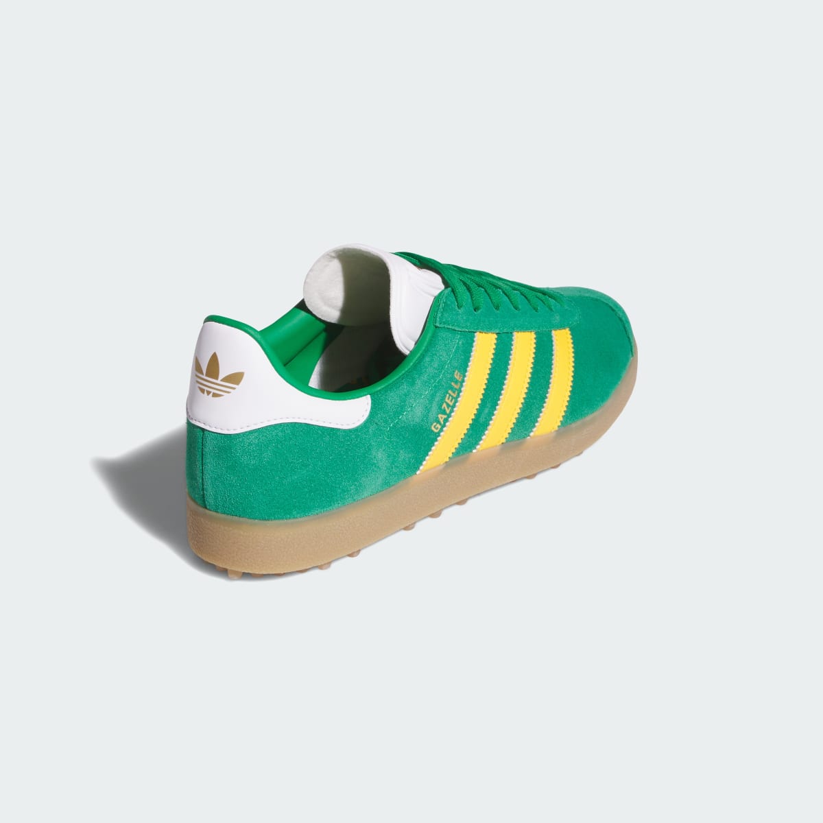 Adidas Men's Gazelle Spikeless Golf Shoes - Green / Crew Yellow / Cloud White - Image 5