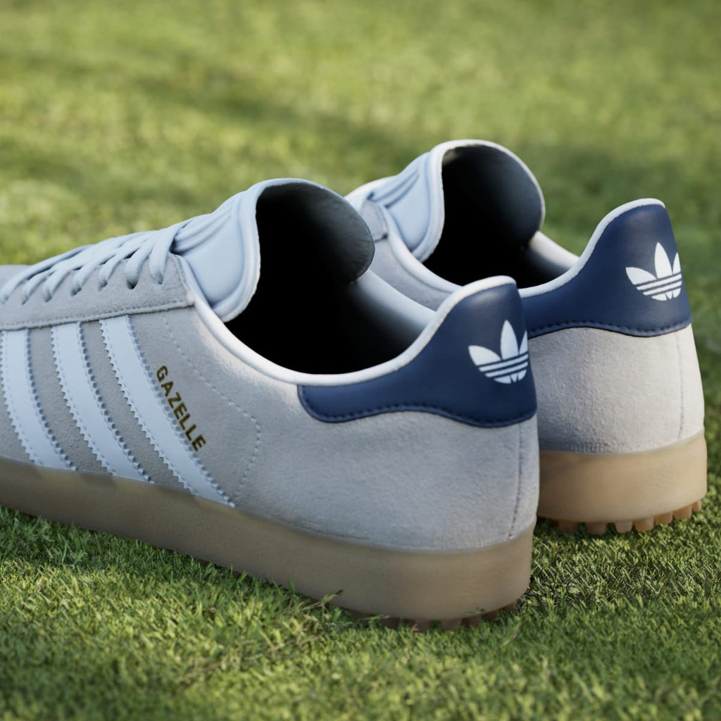 Adidas Men's Gazelle Spikeless Golf Shoes - Chalk White / Cloud White / Night Indigo - Image 10