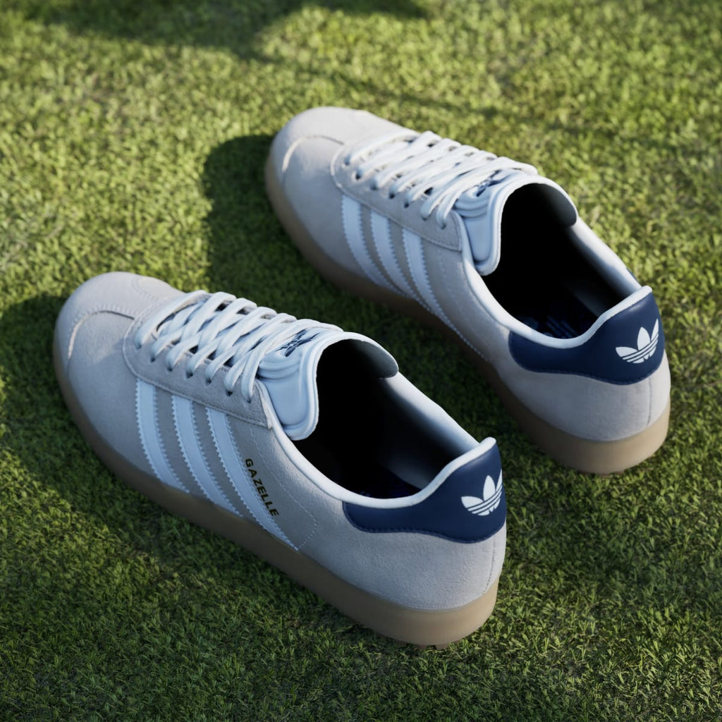 Adidas Women's Gazelle Spikeless Golf Shoes - Chalk White / Cloud White / Night Indigo - Image 8