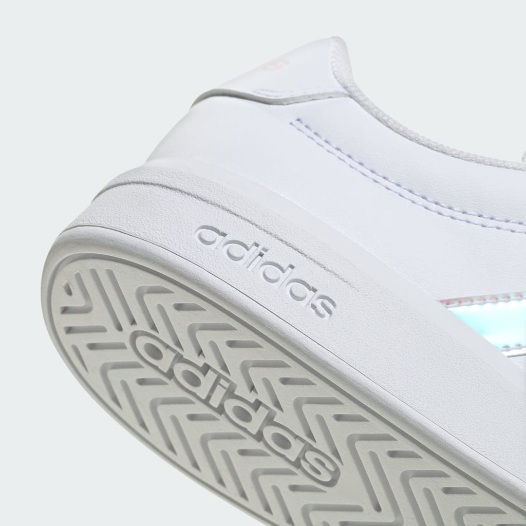 Adidas Kids' Grand Court 3.0 Shoes Junior - Cloud White / Iridescent / Almost Pink - Image 8
