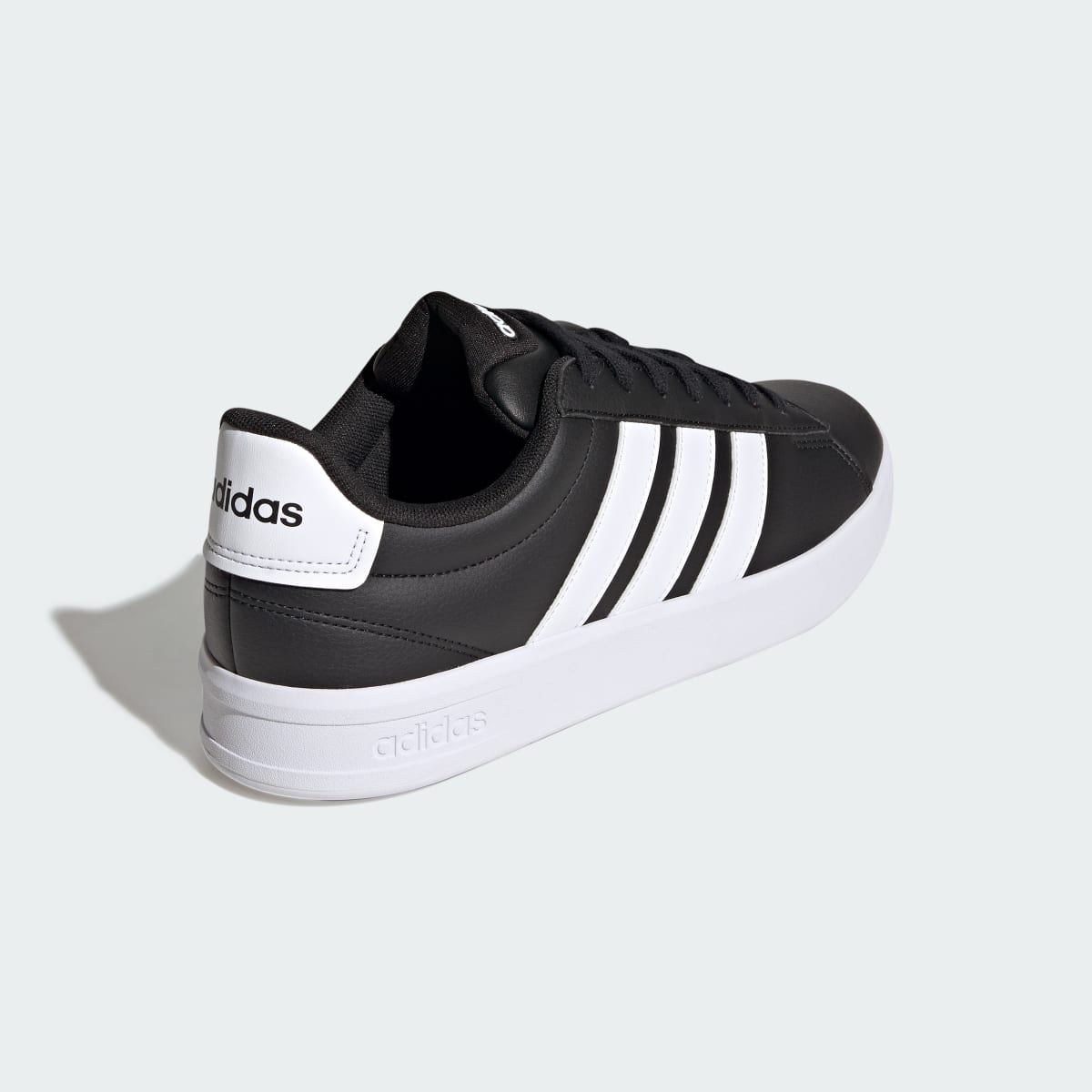 Adidas Men's Grand Court Shoes - Core Black / Cloud White / Cloud White - Image 5
