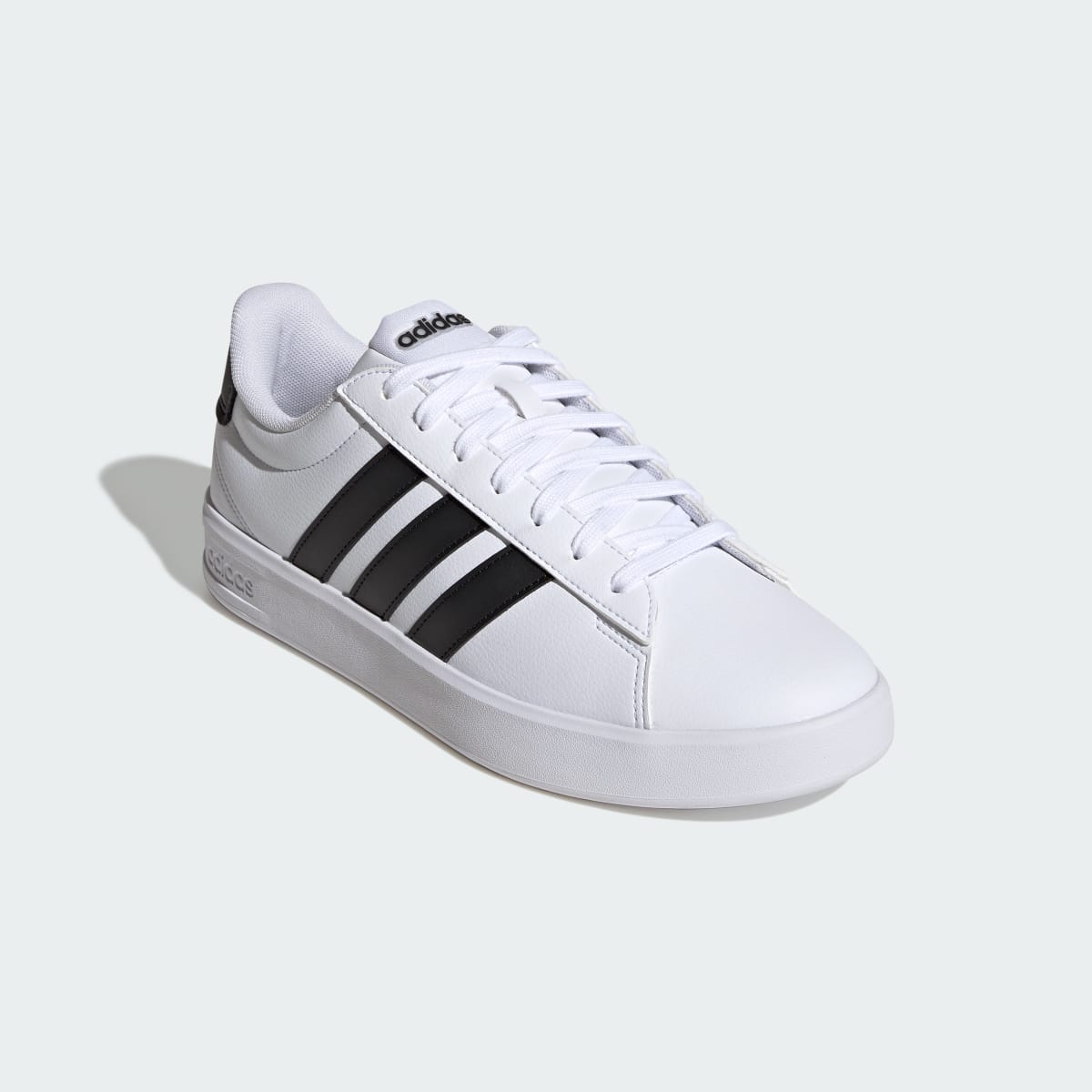 Adidas Men's Grand Court Shoes - Cloud White / Core Black / Cloud White - Image 4