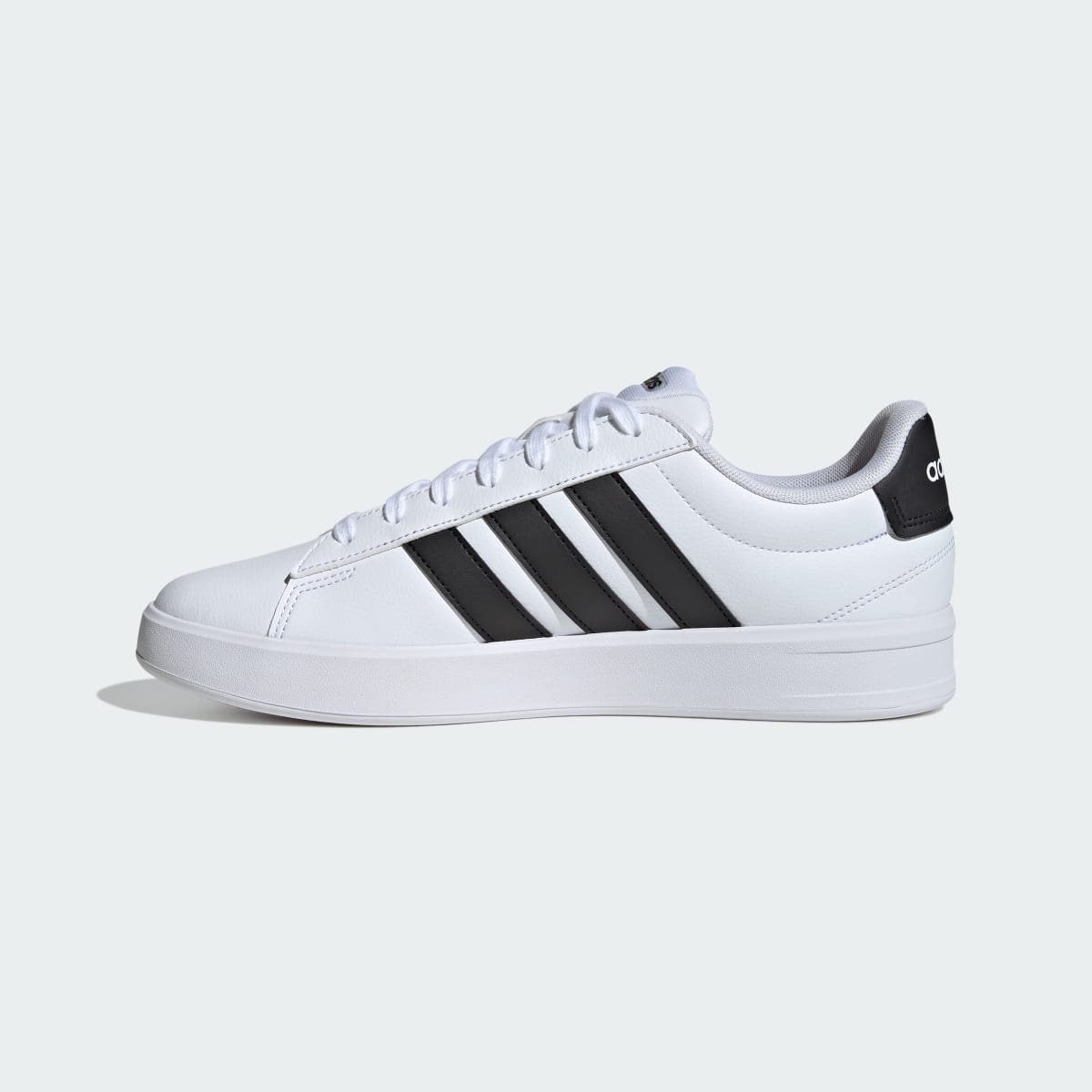 Adidas Men's Grand Court Shoes - Cloud White / Core Black / Cloud White - Image 6
