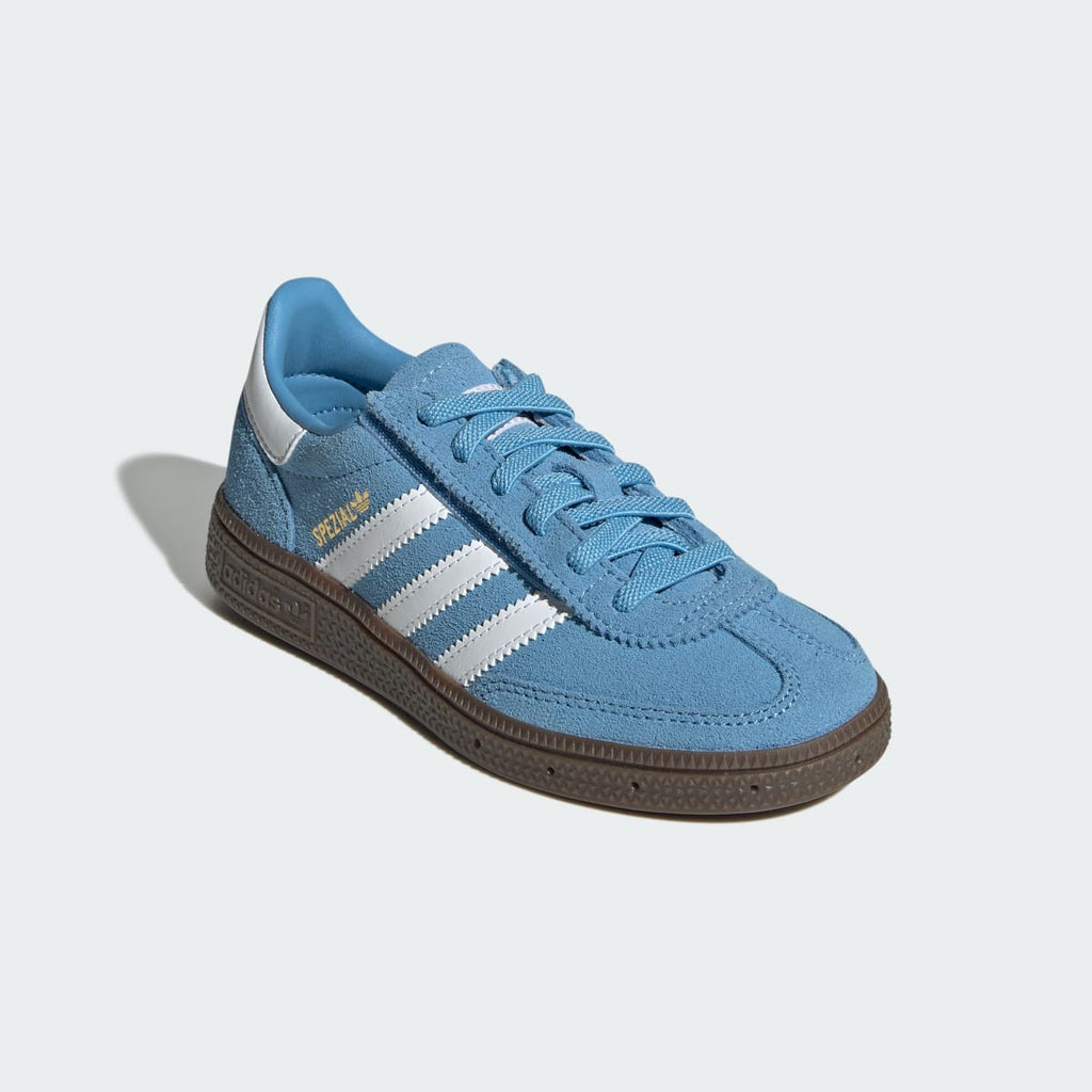 Adidas Kids' HANDBALL SPEZIAL CF EL C - Light Blue / Cloud White / Gum - Image 4
