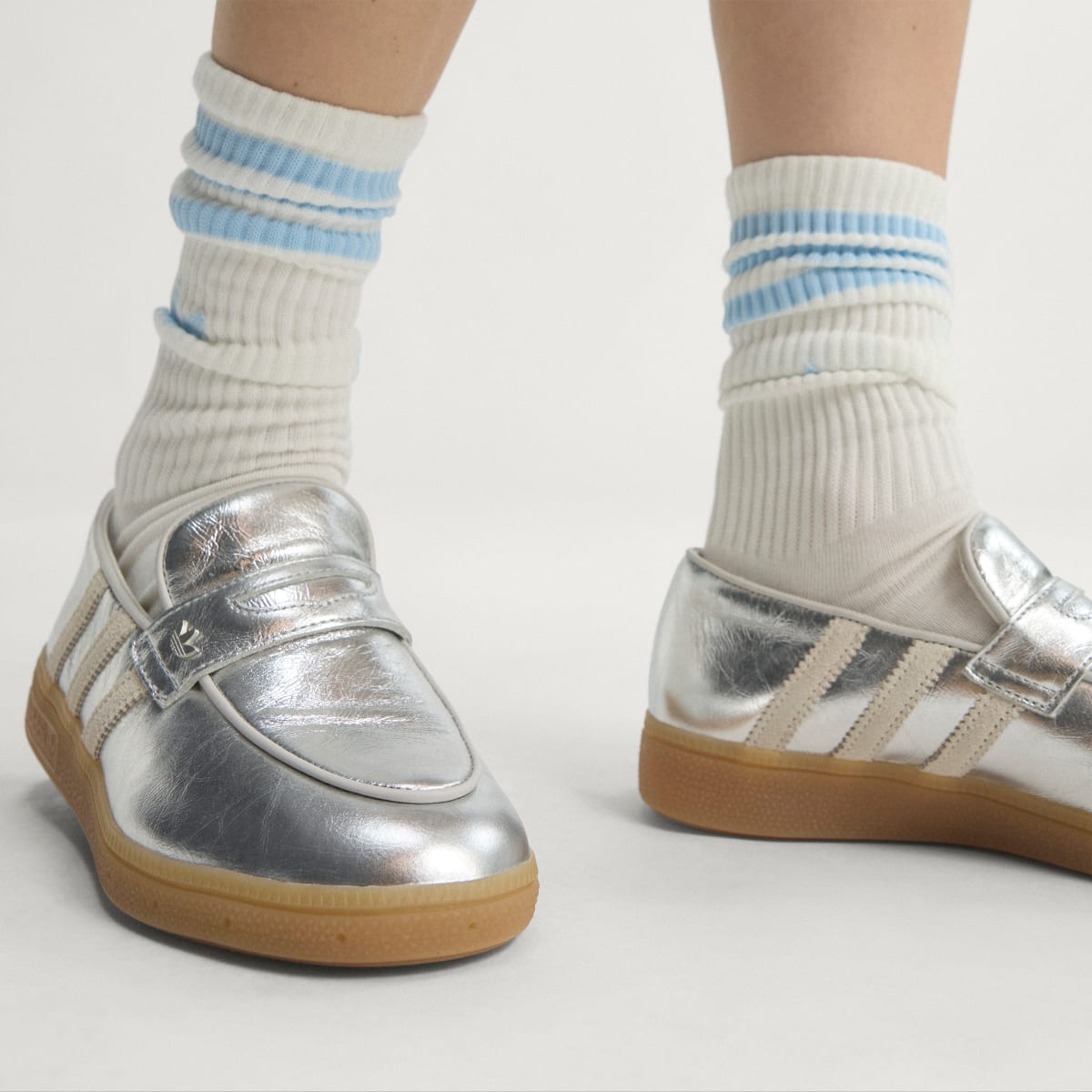Adidas Women's HANDBALL SPEZIAL LOAFER SHOES - Silver Metallic / Off White / Grey One - Image 5