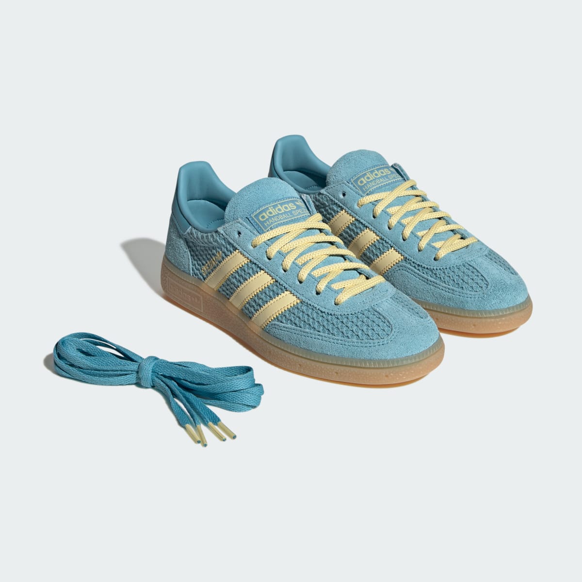 Adidas Women's HANDBALL SPEZIAL SHOES - Preloved Blue / Almost Yellow / Gum - Image 7