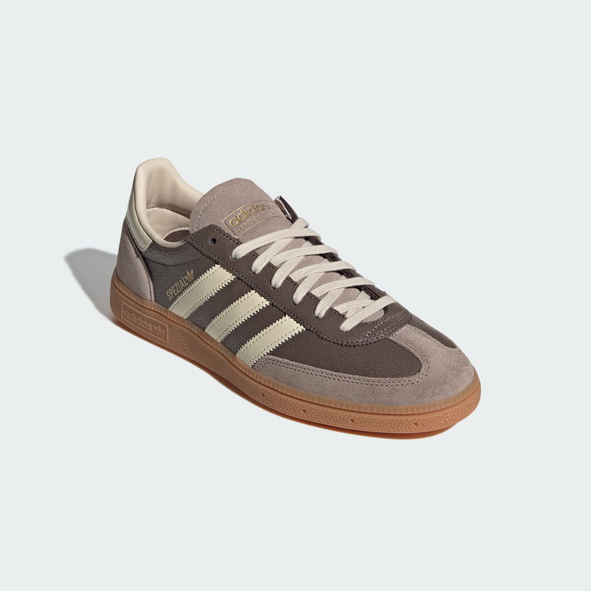Adidas Women's HANDBALL SPEZIAL SHOES - Earth Strata / Warm Vanilla / Gum - Image 4