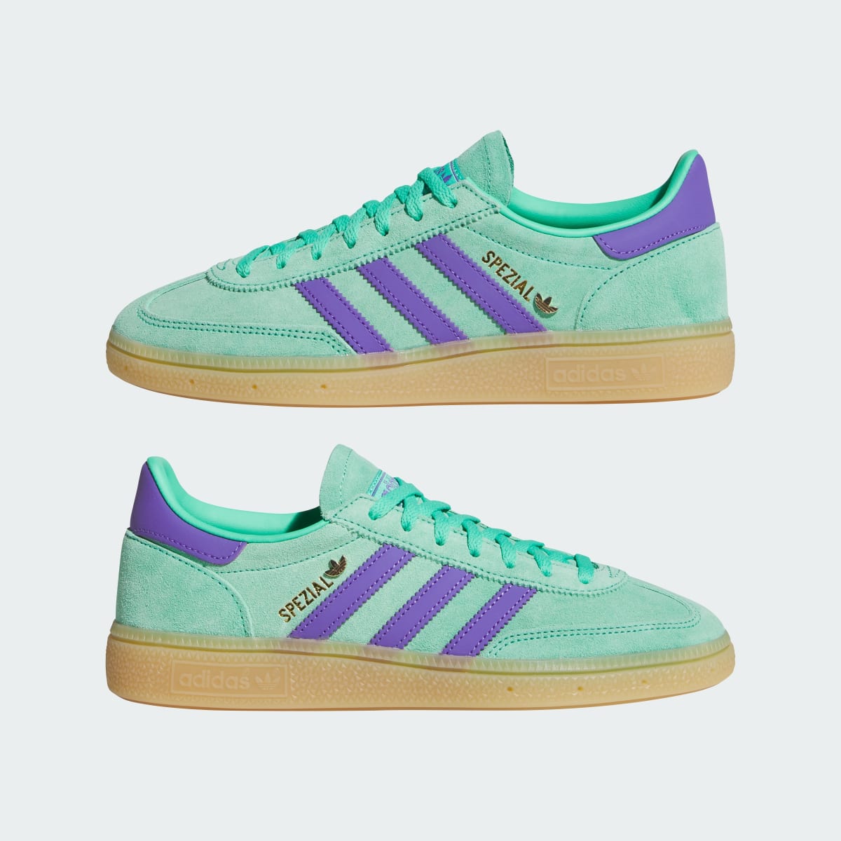 Adidas Women's HANDBALL SPEZIAL SHOES - Hi-Res Green / Purple Rush / Gold Metallic - Image 7