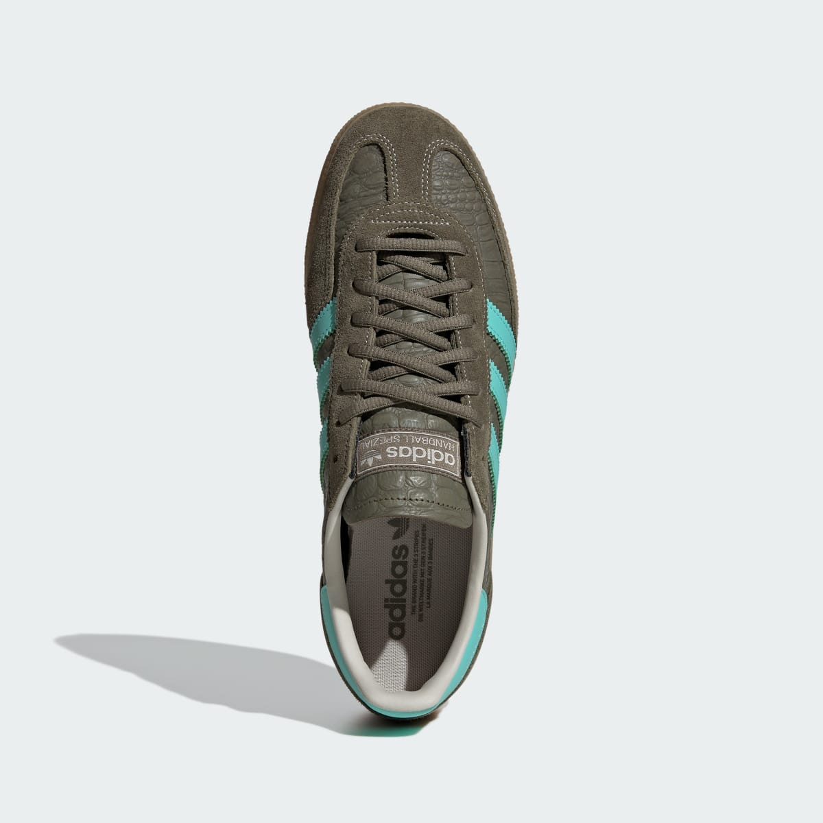 Adidas Men's HANDBALL SPEZIAL SHOES - Olive Strata / Acid Mint / Gum - Image 3