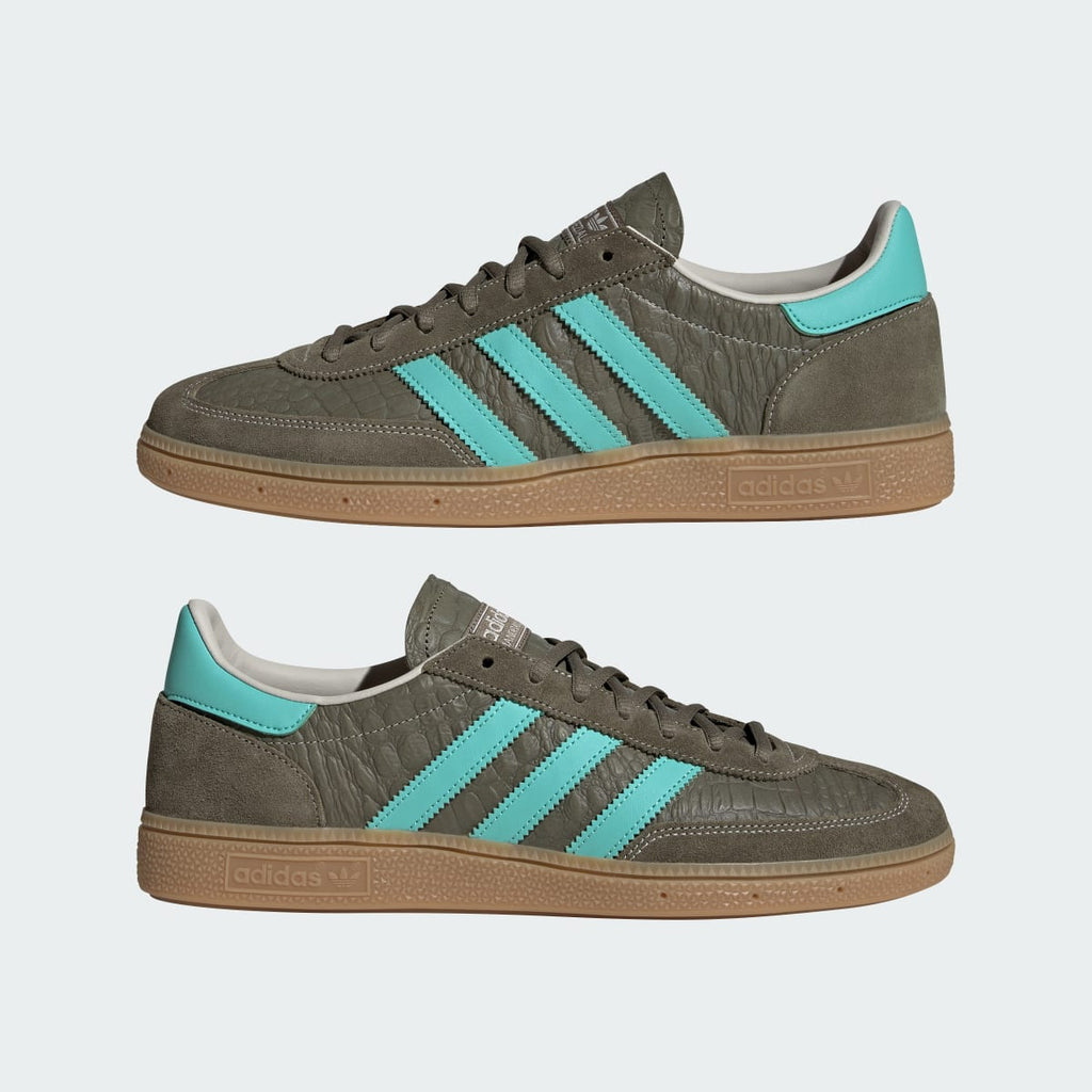 Adidas Men's HANDBALL SPEZIAL SHOES - Olive Strata / Acid Mint / Gum - Image 8
